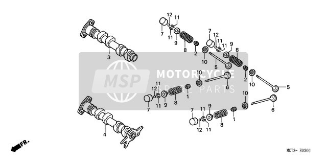 Honda FJS600 2002 Arbre à cames/Soupape pour un 2002 Honda FJS600